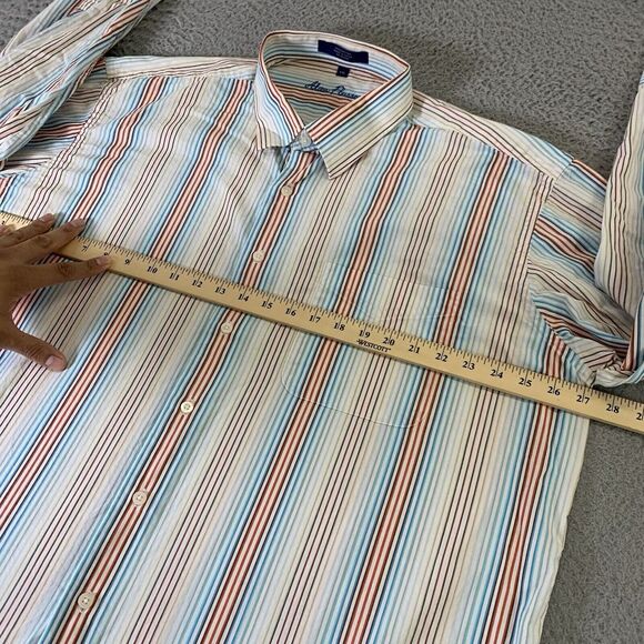 Alan Flusser Shirt Mens 2XL Button Up Multicolor Dress Casual Cotton Pocket XXL - Picture 3 of 10